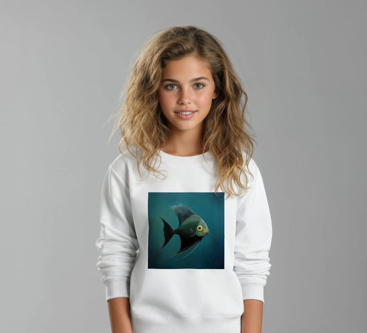 Pesce angelo minimo 3 felpa bambino da Minimal Animal Art