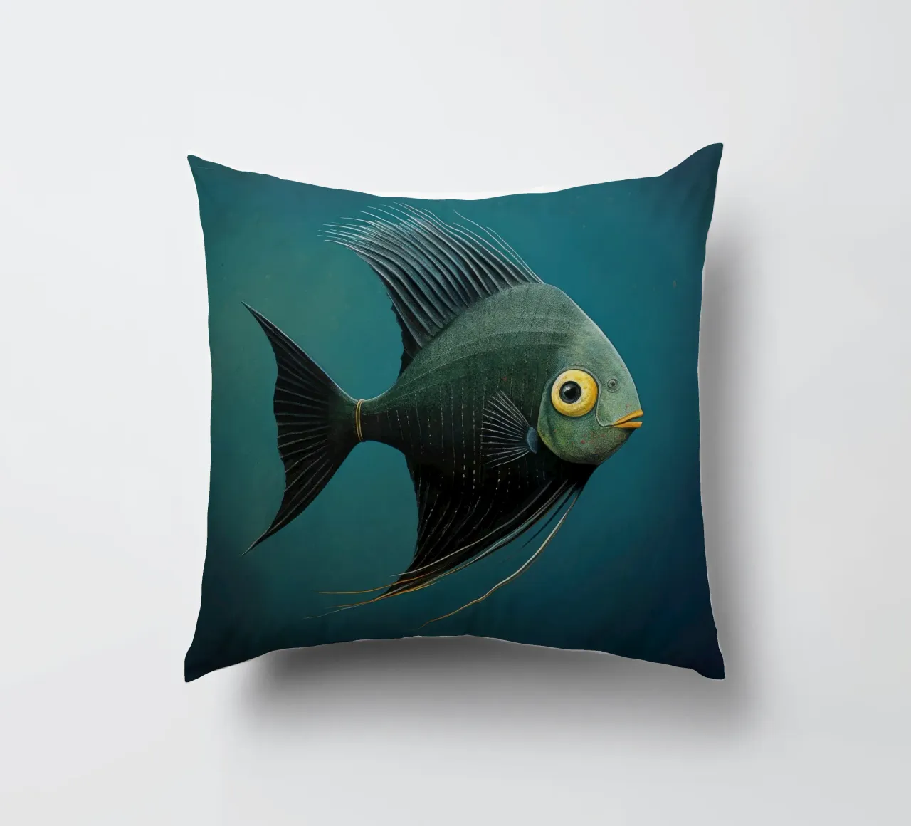Pesce angelo minimo 3 cuscino da Minimal Animal Art