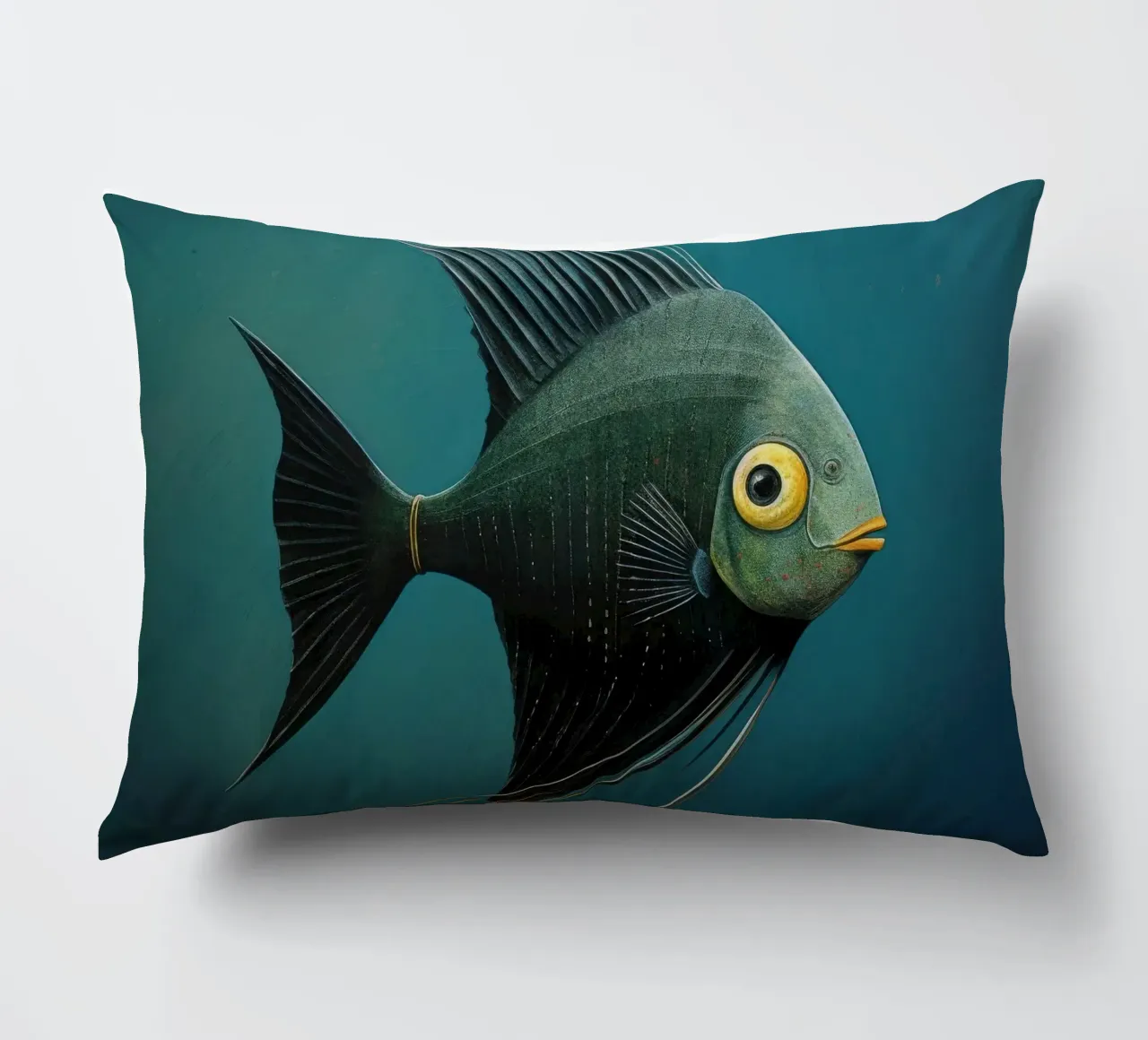 Pesce angelo minimo 3 cuscino da Minimal Animal Art