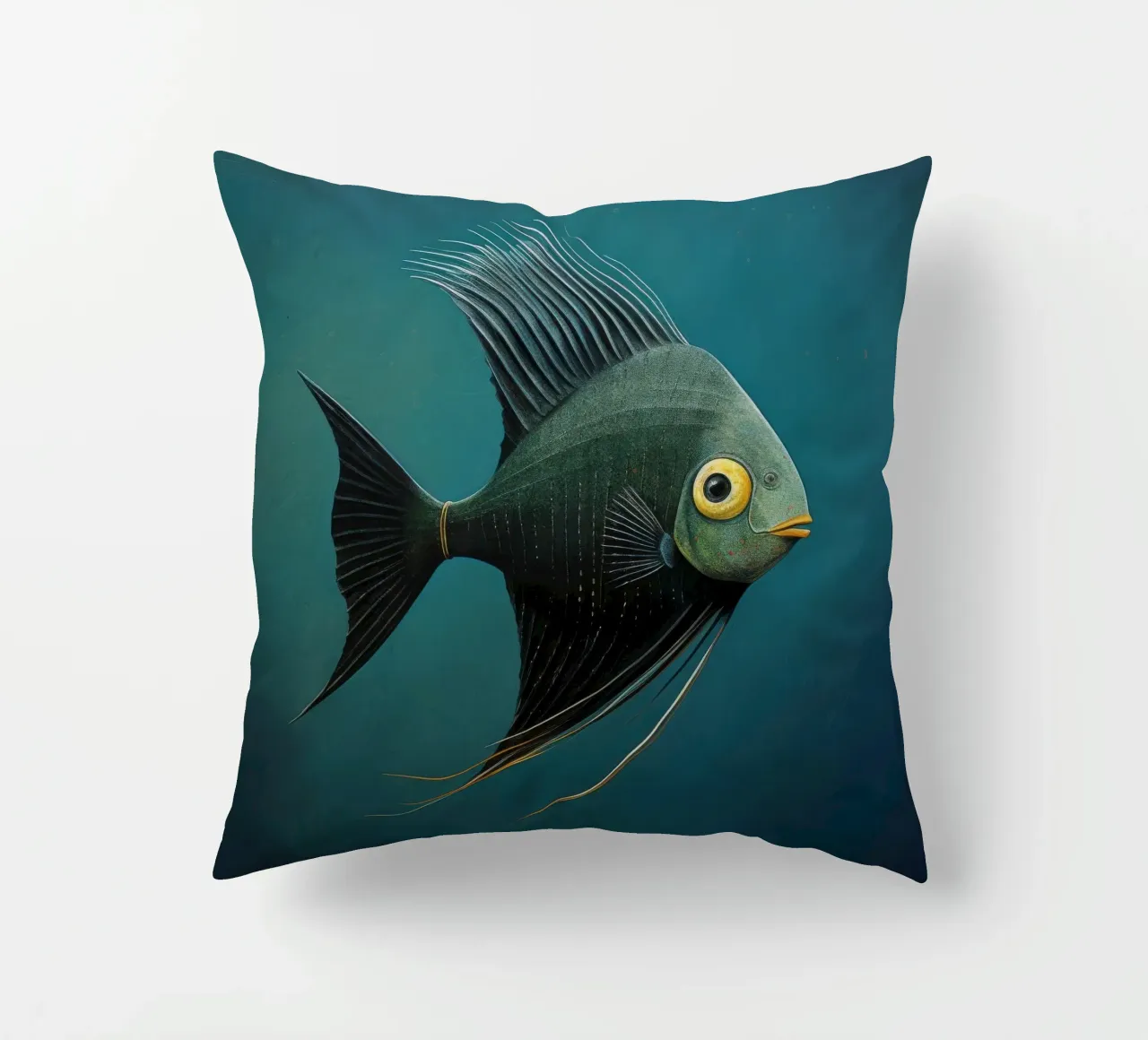 Pesce angelo minimo 3 cuscino da Minimal Animal Art