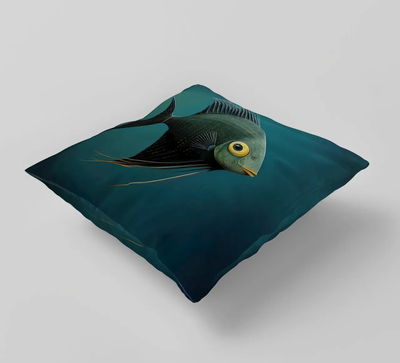 Pesce angelo minimo 3 cuscino da Minimal Animal Art
