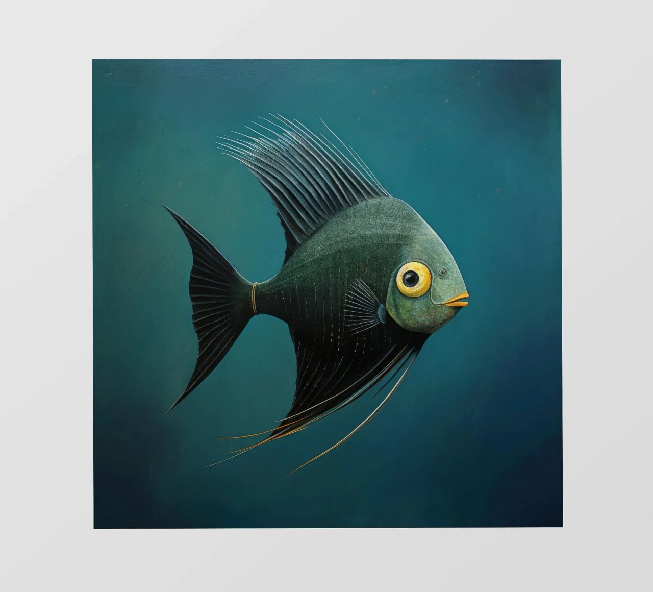 Pesce angelo minimo 3 pellicola backlit da Minimal Animal Art