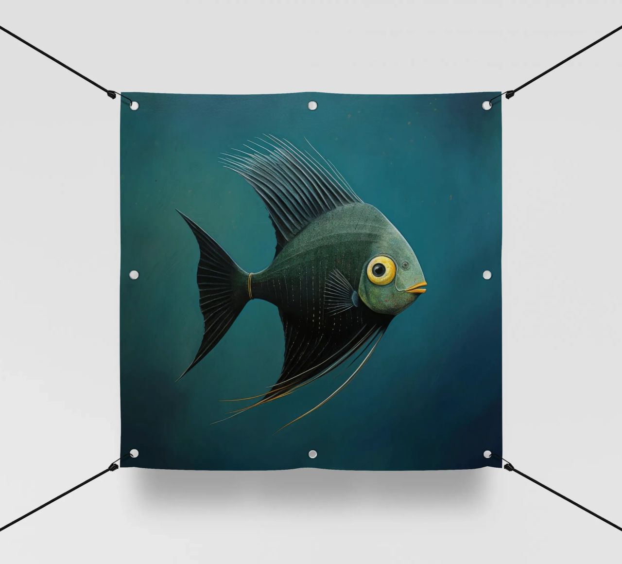 Minimal-Kaiserfisch 3 PVC Plane von Minimal Animal Art