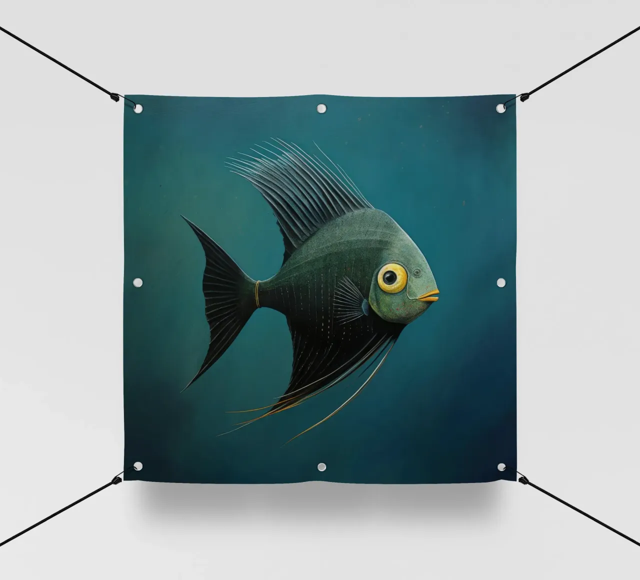 Pesce angelo minimo 3 telo in pvc da Minimal Animal Art