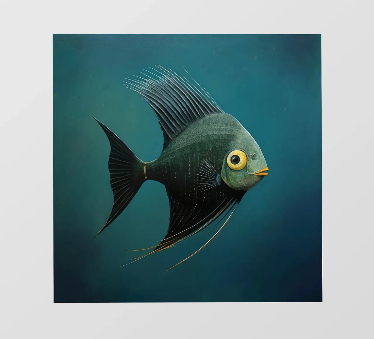 Pesce angelo minimo 3 telo in pvc da Minimal Animal Art
