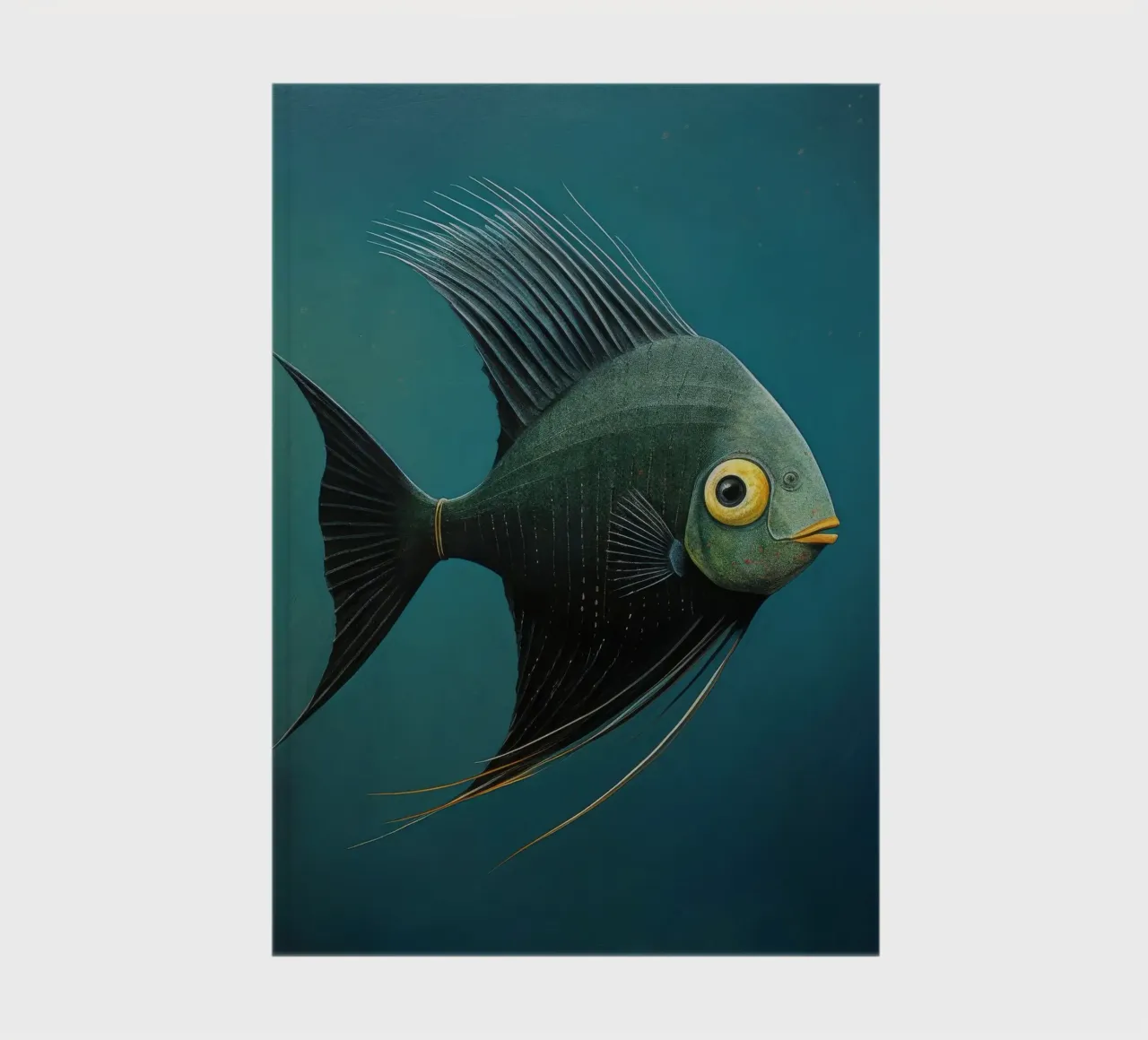 Minimal-Kaiserfisch 3 Notizbuch von Minimal Animal Art