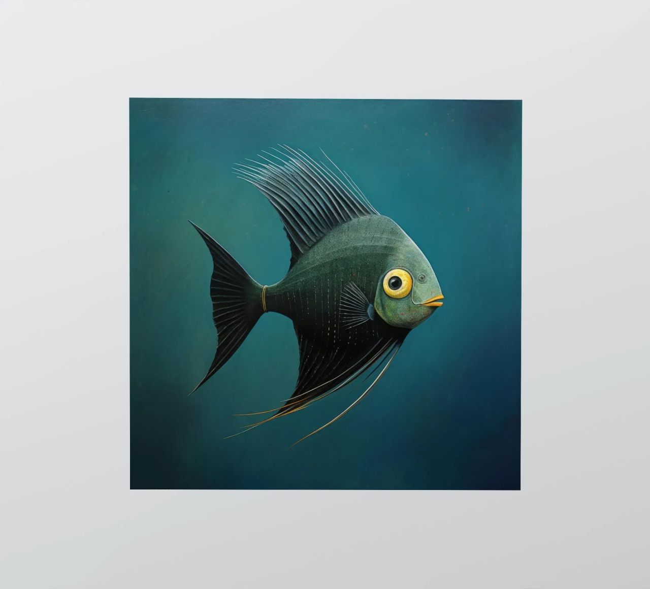 Minimal-Kaiserfisch 3 Sticker von Minimal Animal Art