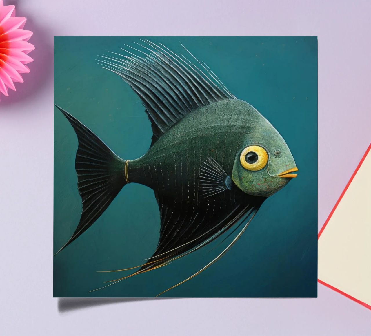 Minimal-Kaiserfisch 3 Stickerbogen von Minimal Animal Art
