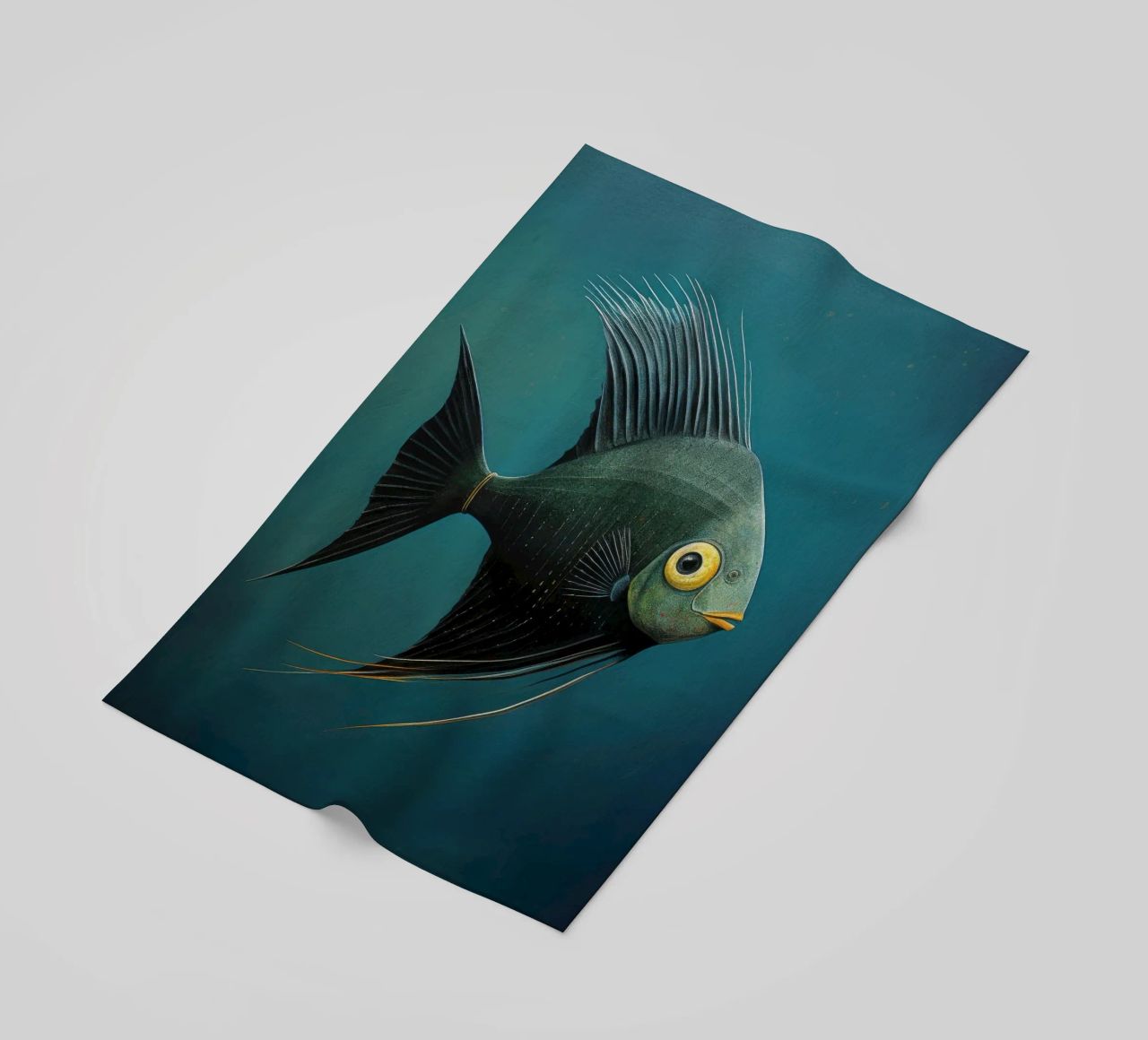 Minimal-Kaiserfisch 3 Strandtuch von Minimal Animal Art