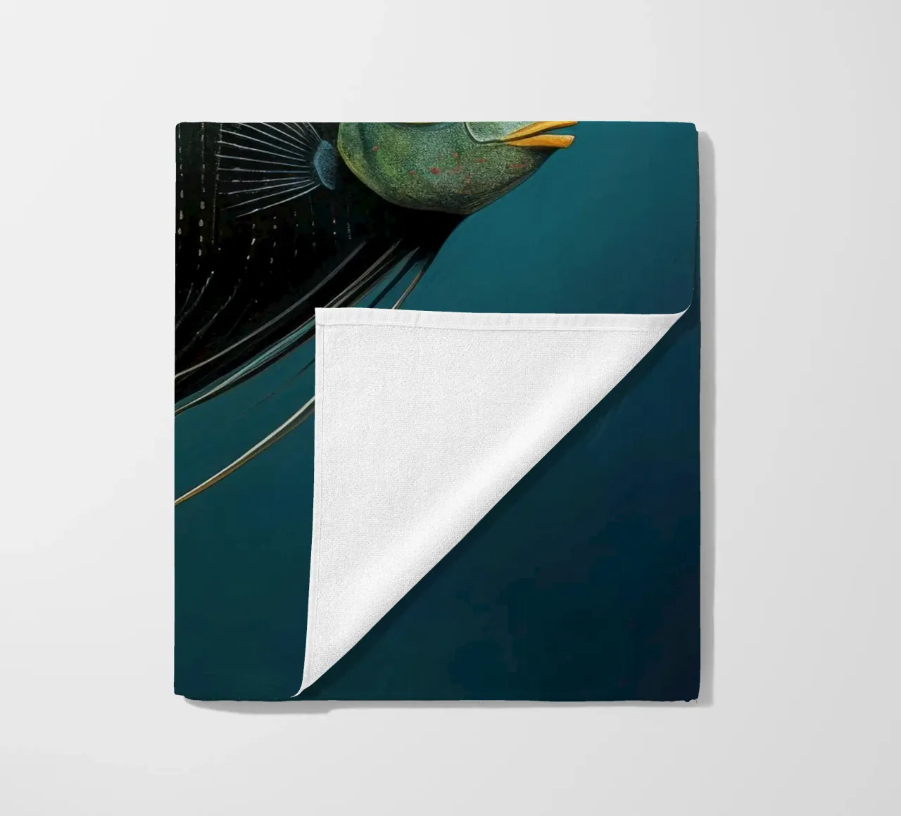 Minimalistische maanvis 3 strandhanddoek van Minimal Animal Art