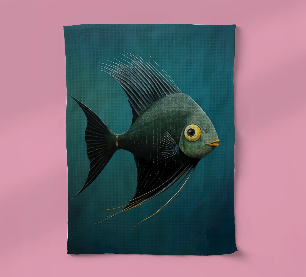 Poissons-anges minimaux 3 torchon de Minimal Animal Art