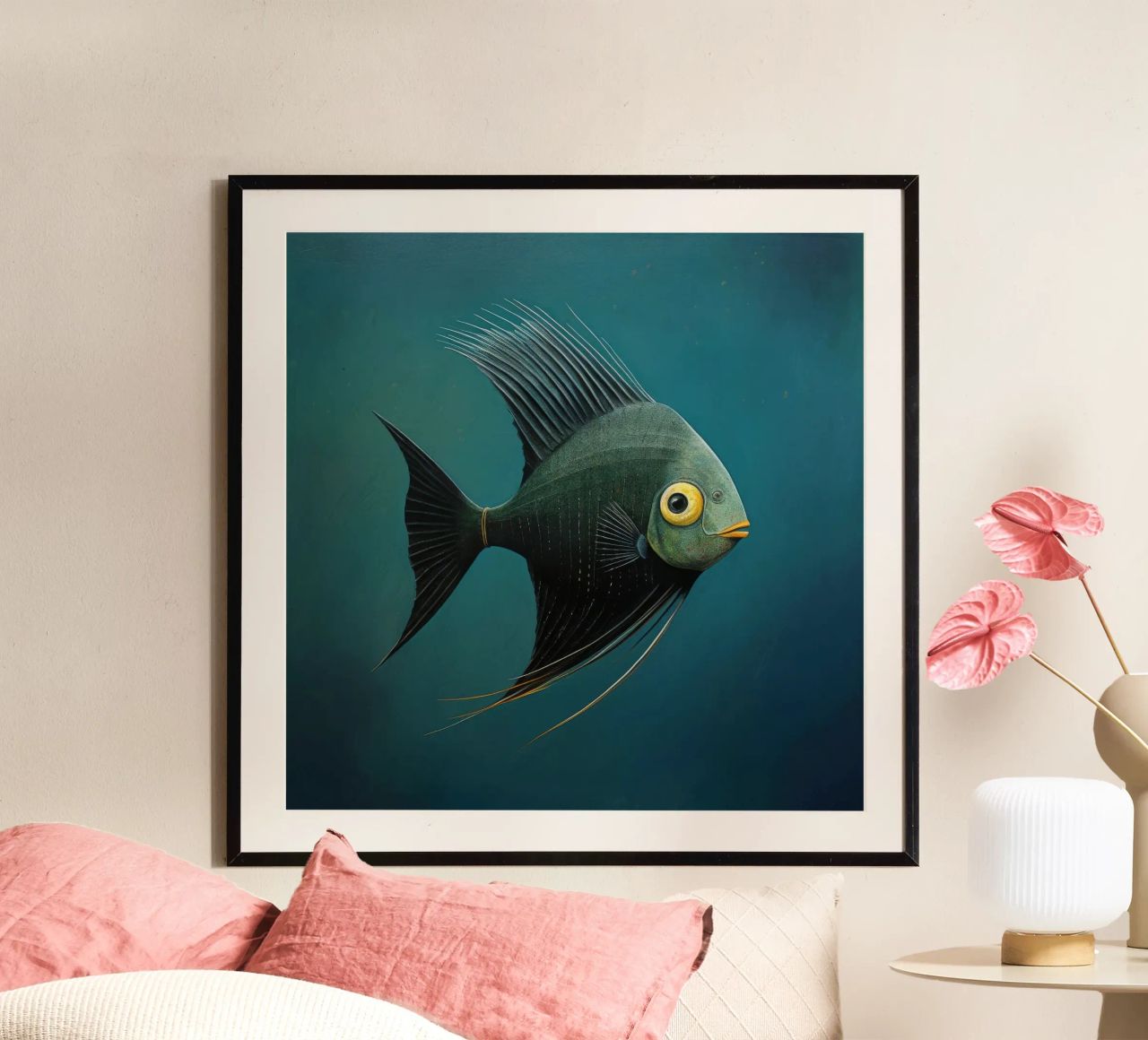 Minimal-Kaiserfisch 3 Poster von Minimal Animal Art