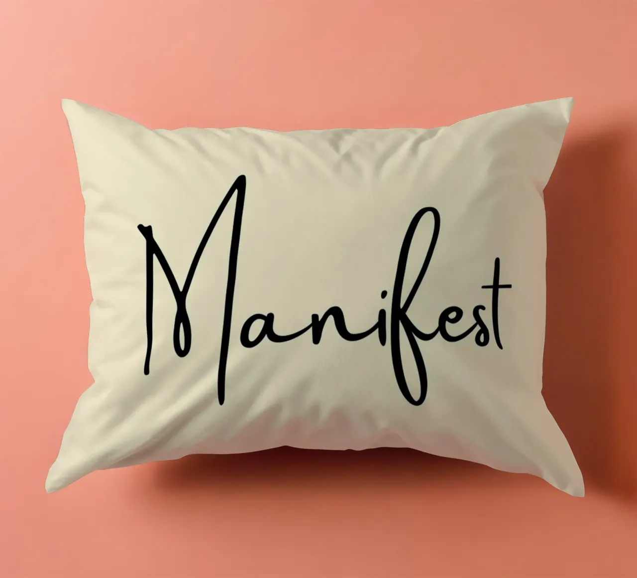 Manifest | Handwritten Typography Print Kissen von PrintCessStudio