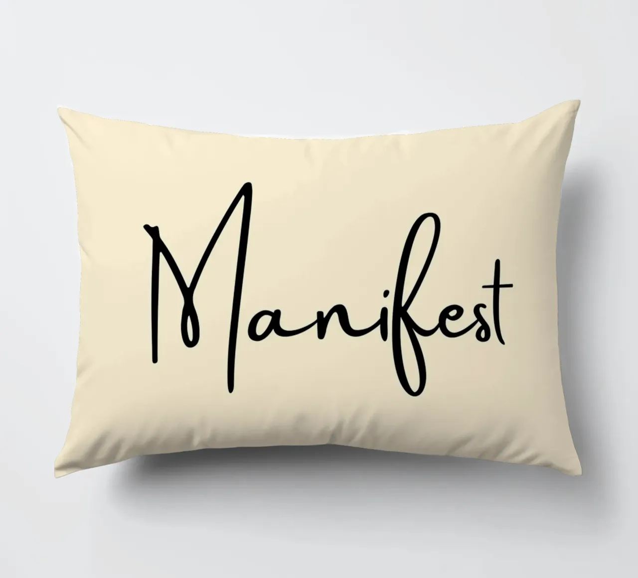 Manifest | Handwritten Typography Print Kissen von PrintCessStudio