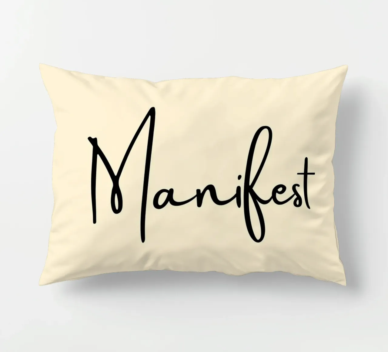 Manifest | Handwritten Typography Print Kissen von PrintCessStudio