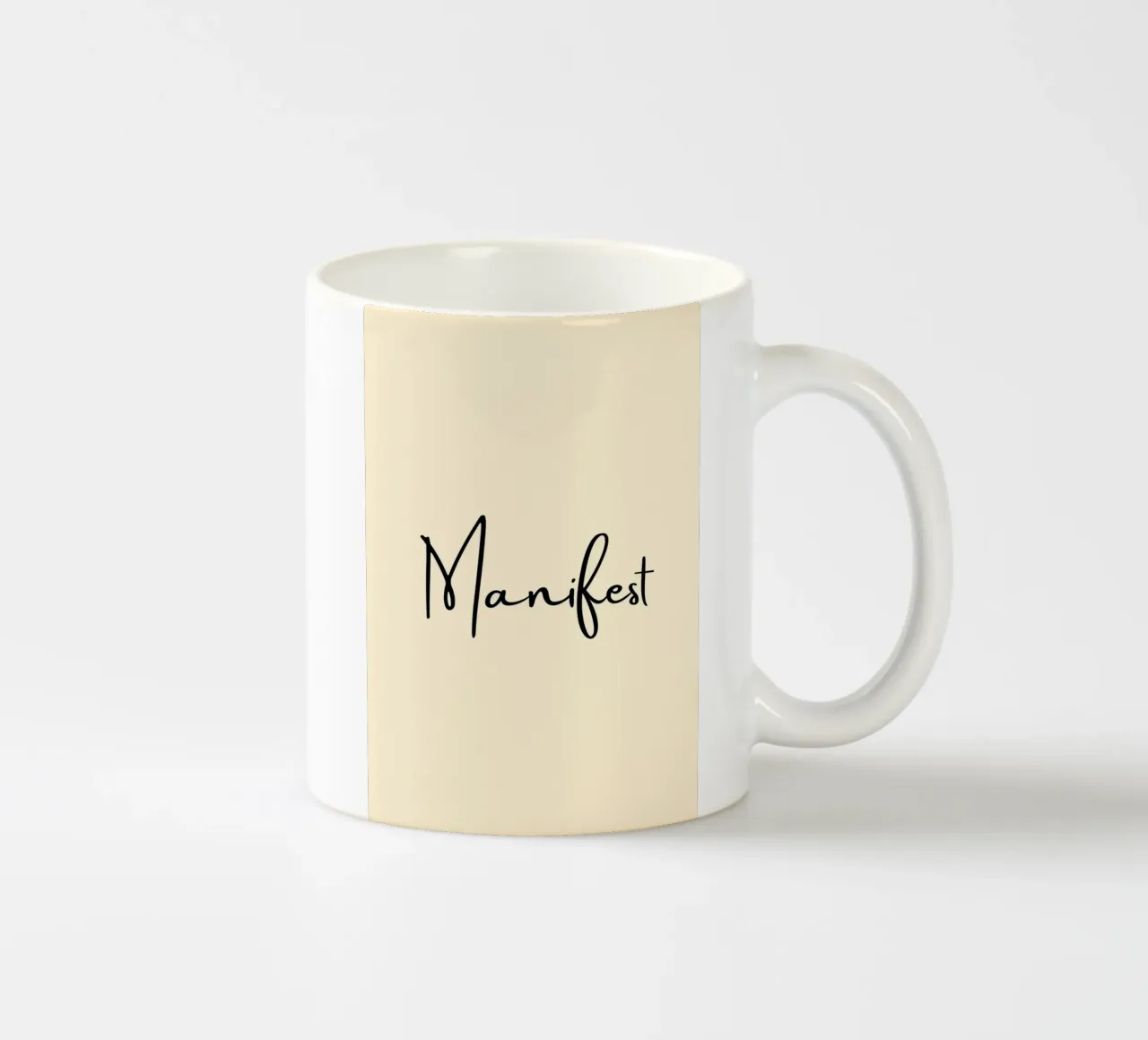 Manifest | Handwritten Typography Print taza de cerámica de PrintCessStudio