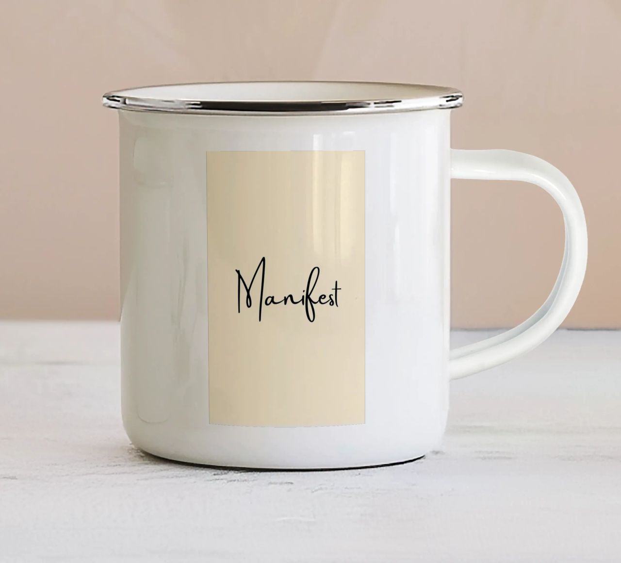 Manifest | Handwritten Typography Print tazza in smalto da PrintCessStudio