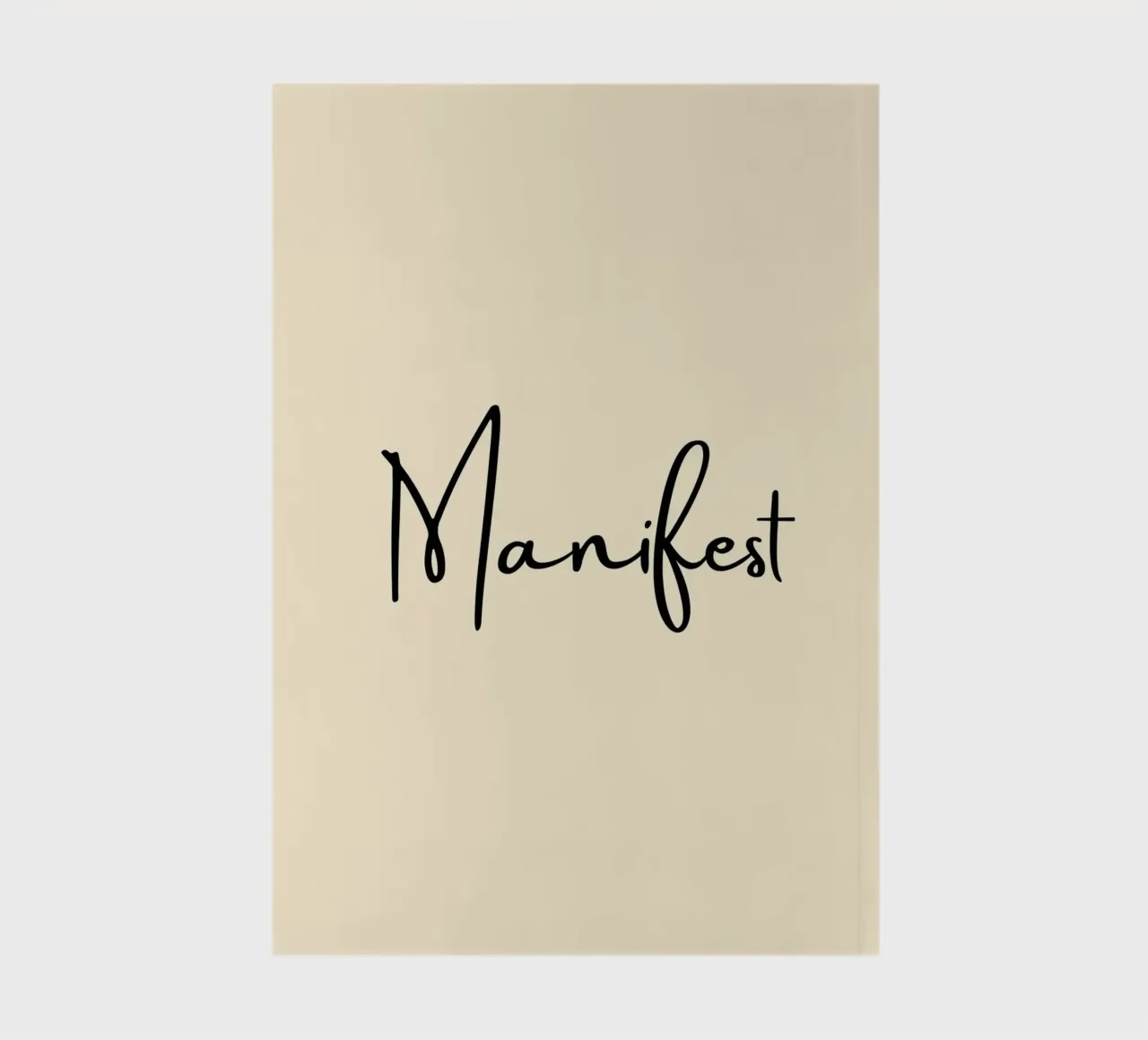 Manifest | Handwritten Typography Print notebook by PrintCessStudio