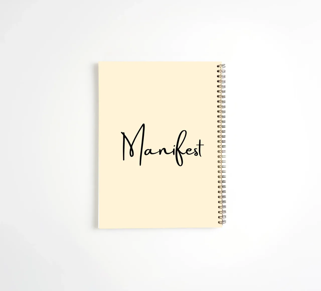 Manifest | Handwritten Typography Print spiral notebook by PrintCessStudio