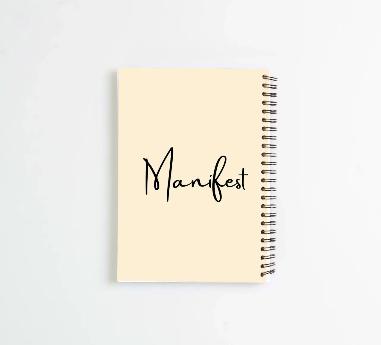 Manifest | Handwritten Typography Print spiral notebook by PrintCessStudio