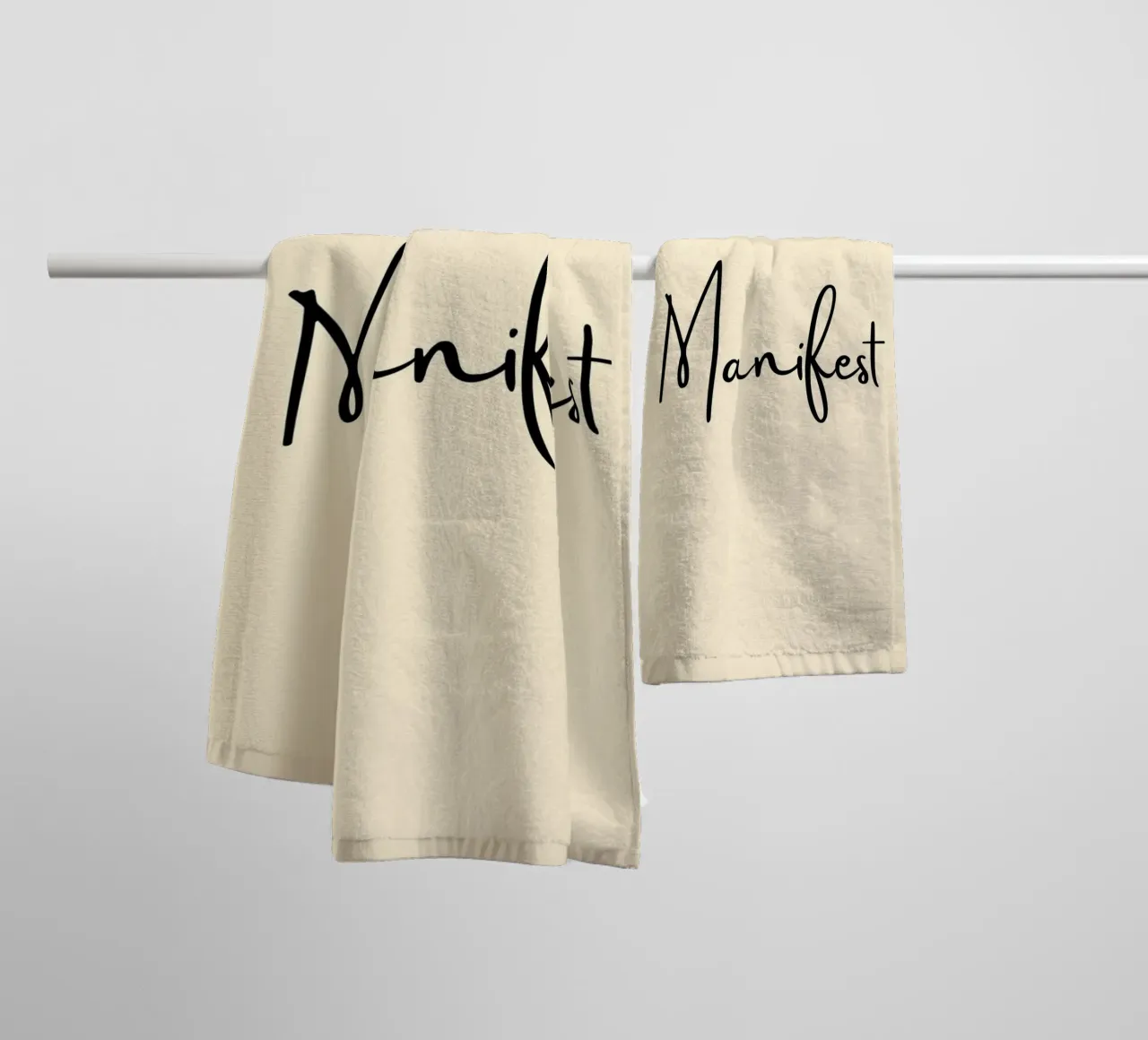 Manifest | Handwritten Typography Print asciugamano da bagno da PrintCessStudio