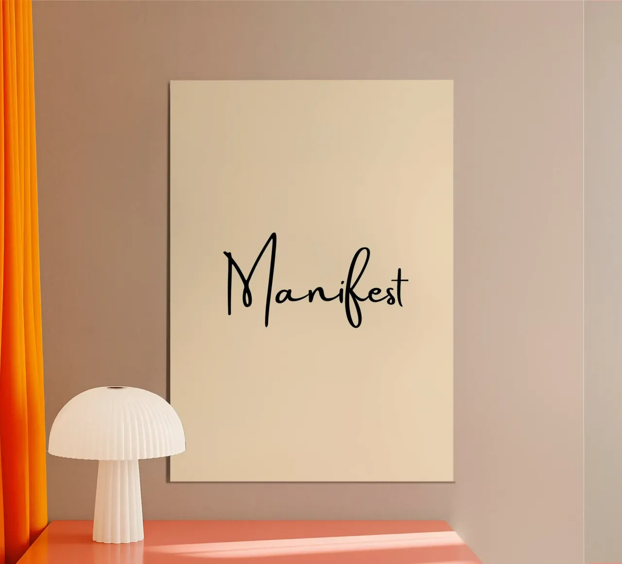 Manifest | Handwritten Typography Print alu-dibond by PrintCessStudio