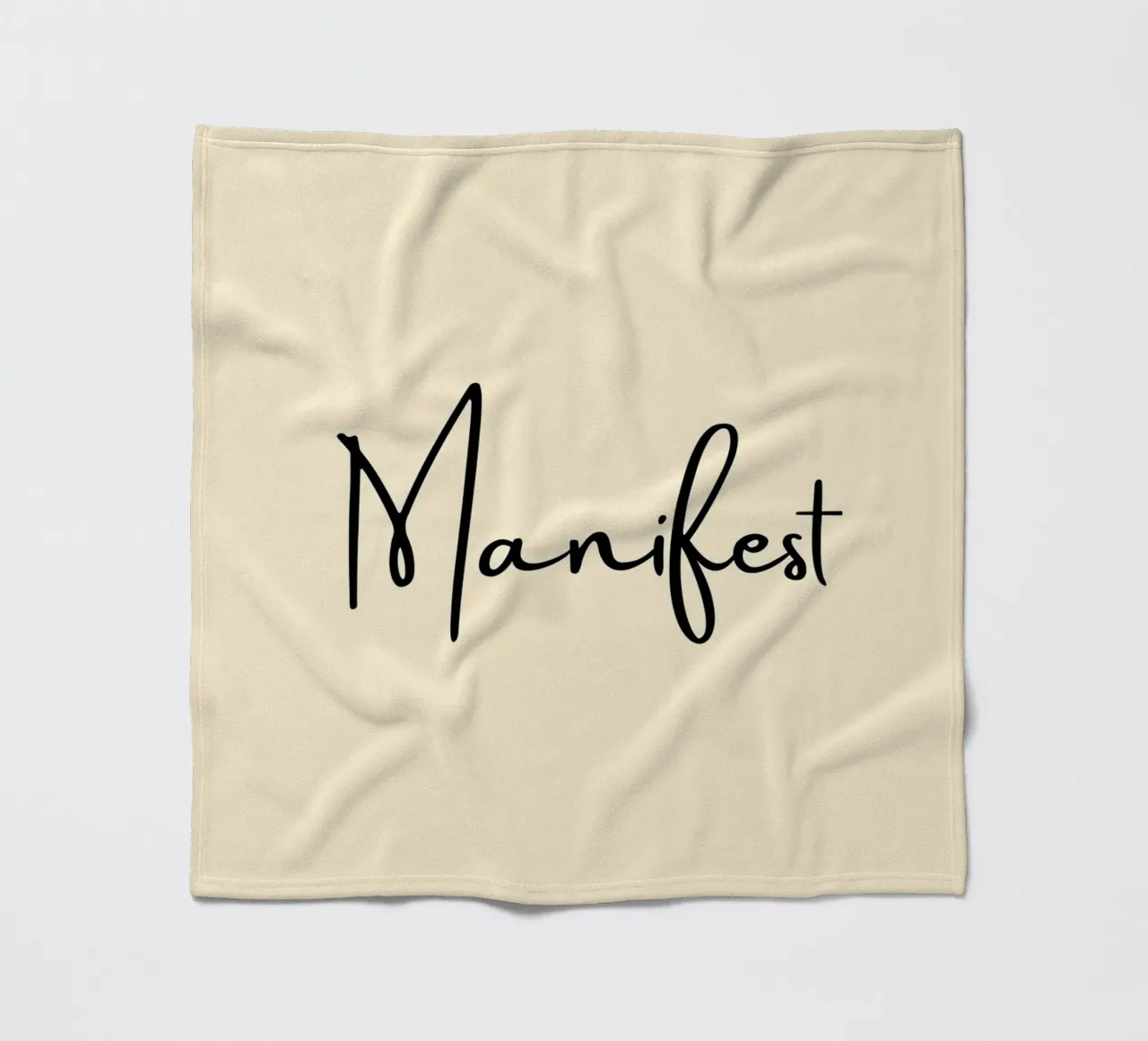 Manifest | Handwritten Typography Print fleecedeken van PrintCessStudio