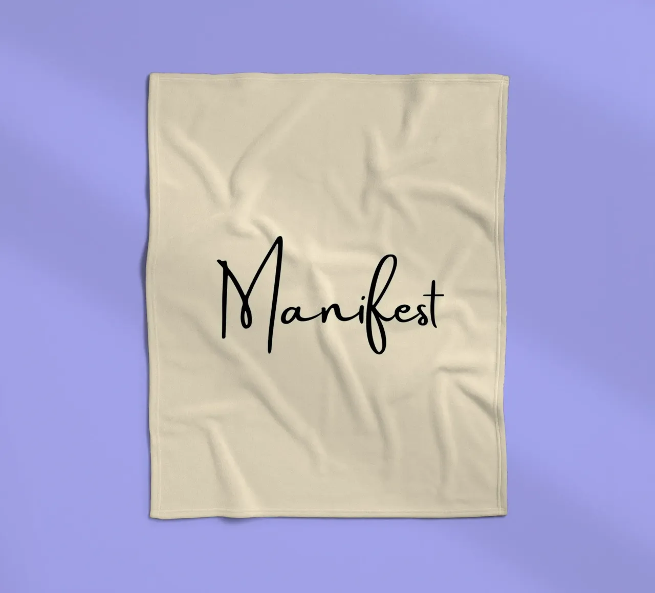 Manifest | Handwritten Typography Print fleecedeken van PrintCessStudio