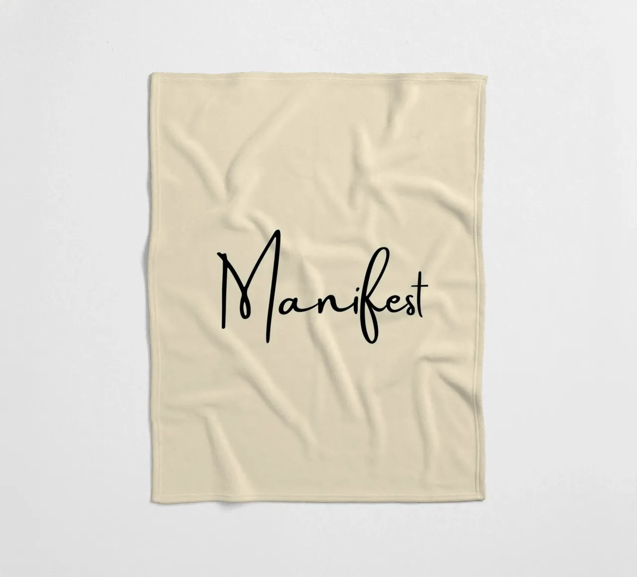 Manifest | Handwritten Typography Print fleecedeken van PrintCessStudio