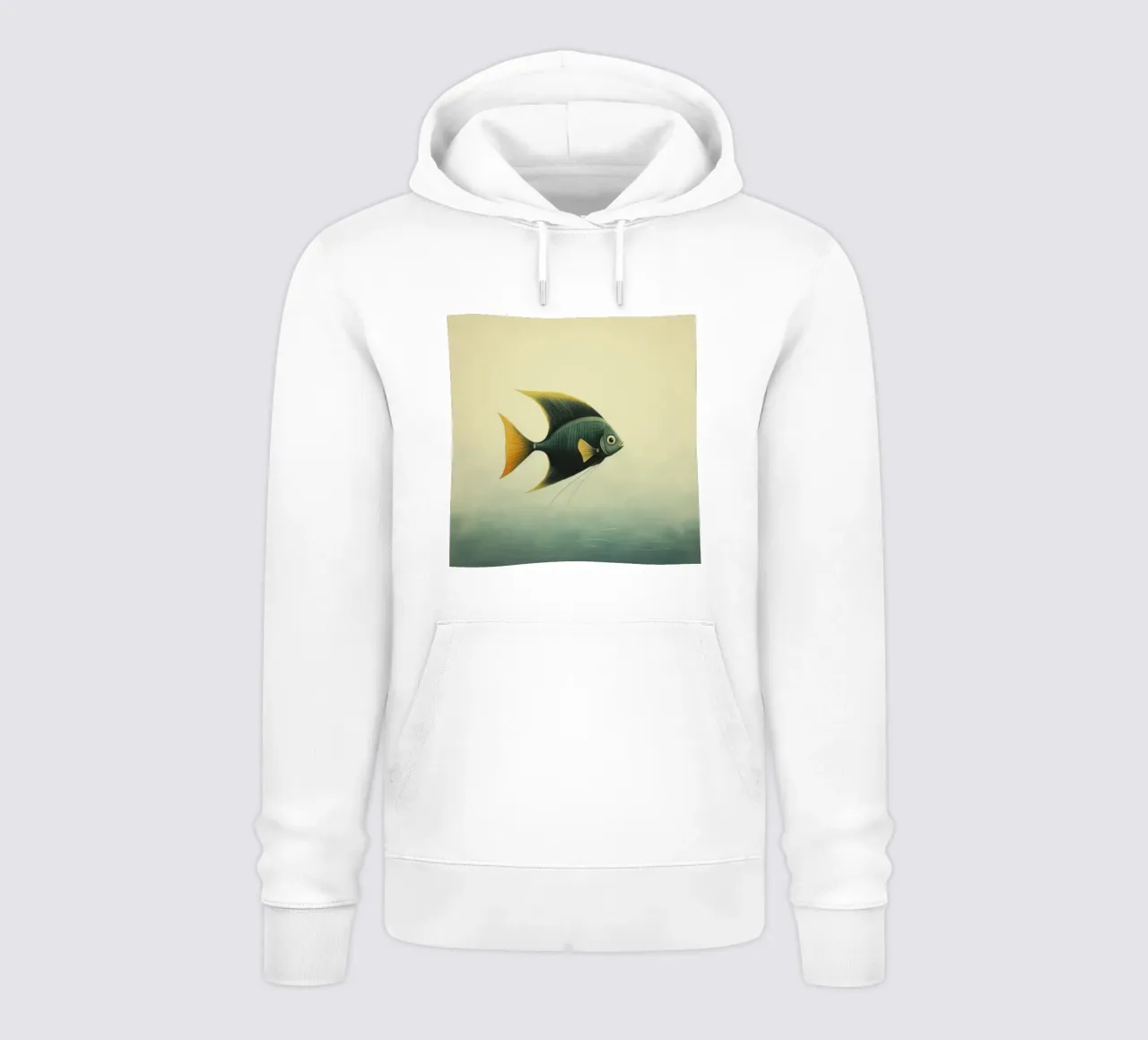 Pesce angelo minimo 4 felpa con cappuccio da Minimal Animal Art