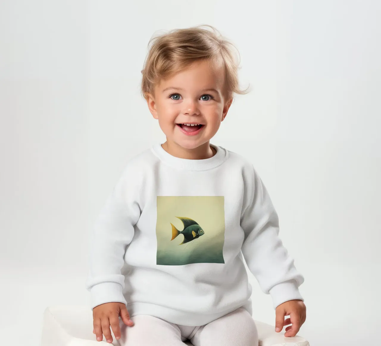 Pesce angelo minimo 4 felpa neonato da Minimal Animal Art