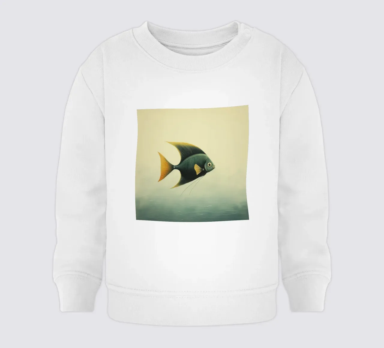 Pesce angelo minimo 4 felpa neonato da Minimal Animal Art