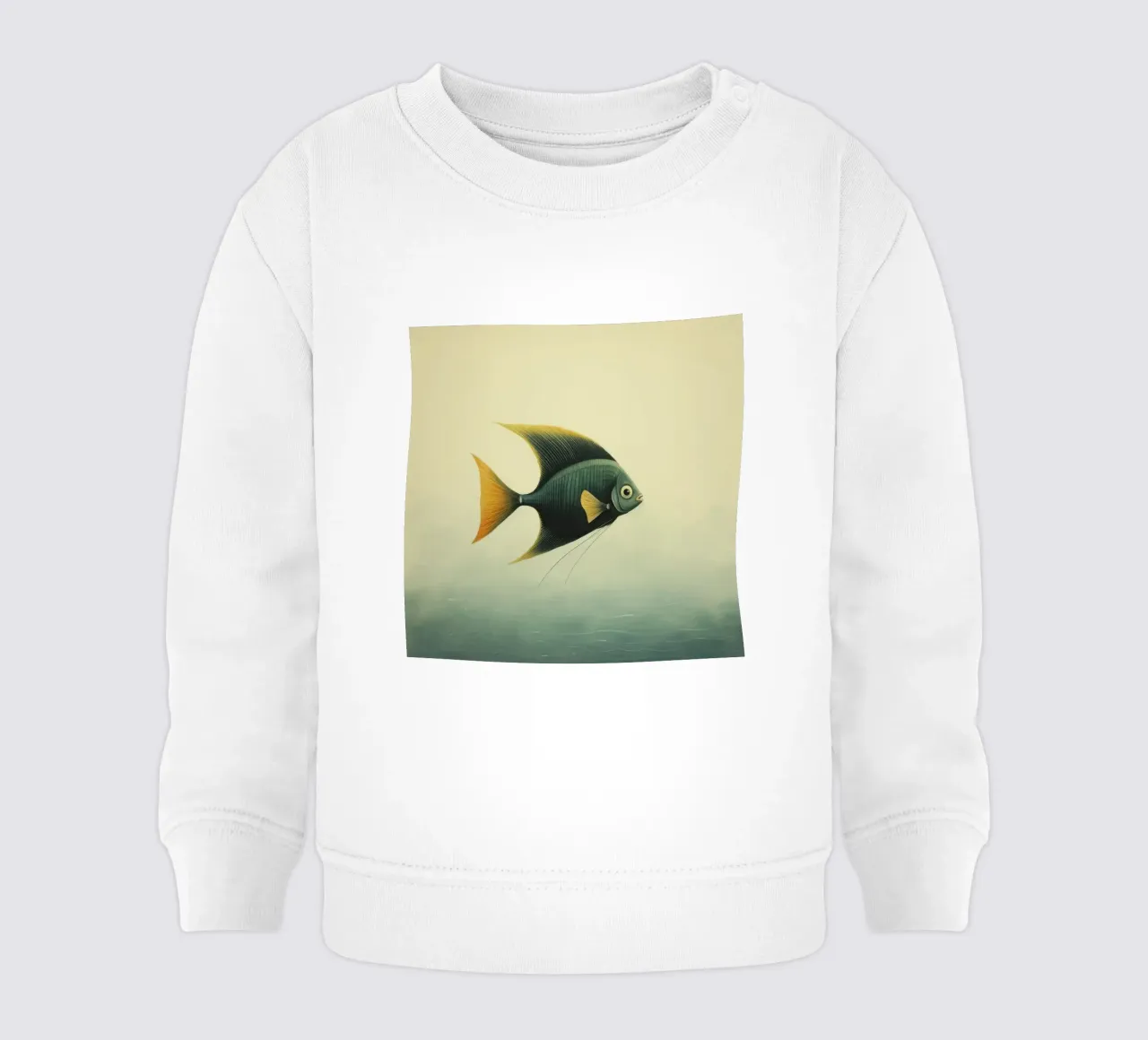 Pesce angelo minimo 4 felpa neonato da Minimal Animal Art