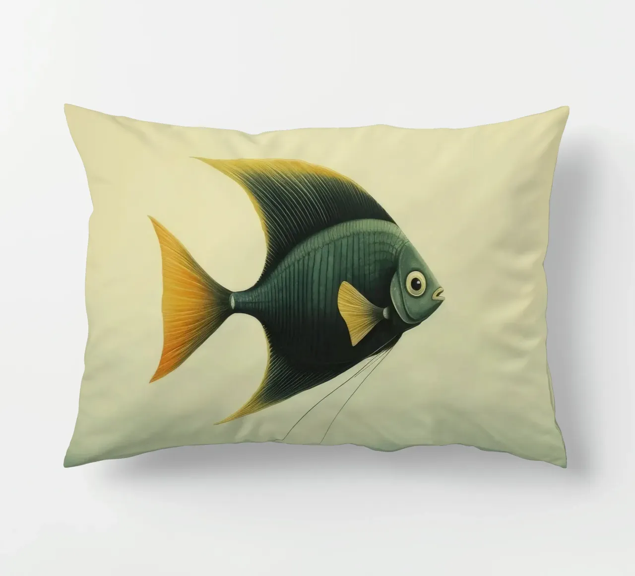 Pesce angelo minimo 4 cuscino da Minimal Animal Art