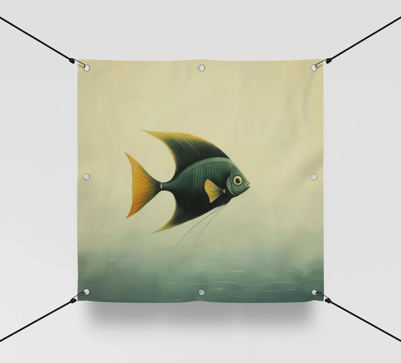 Pesce angelo minimo 4 telo in pvc da Minimal Animal Art