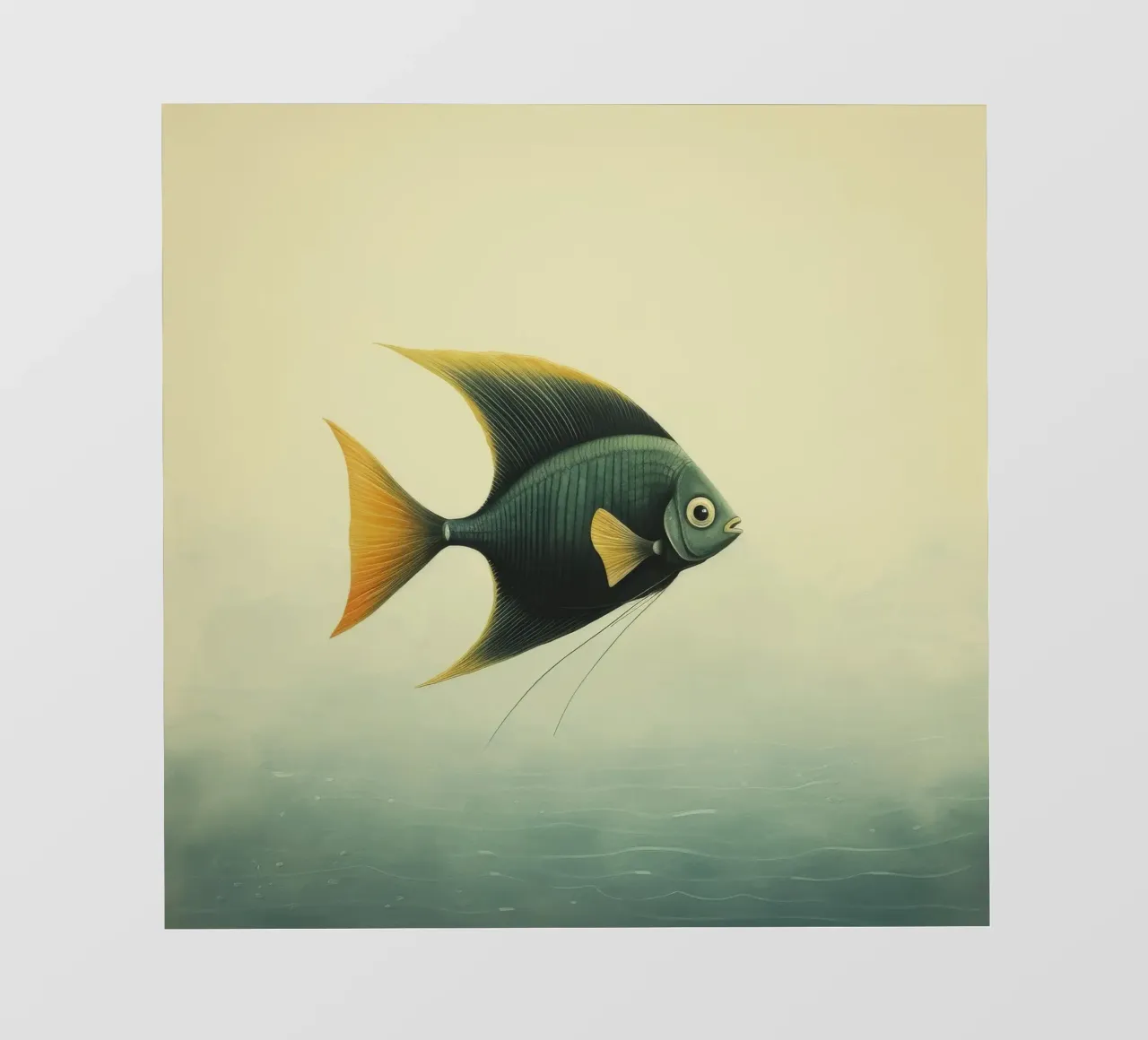 Pesce angelo minimo 4 telo in pvc da Minimal Animal Art