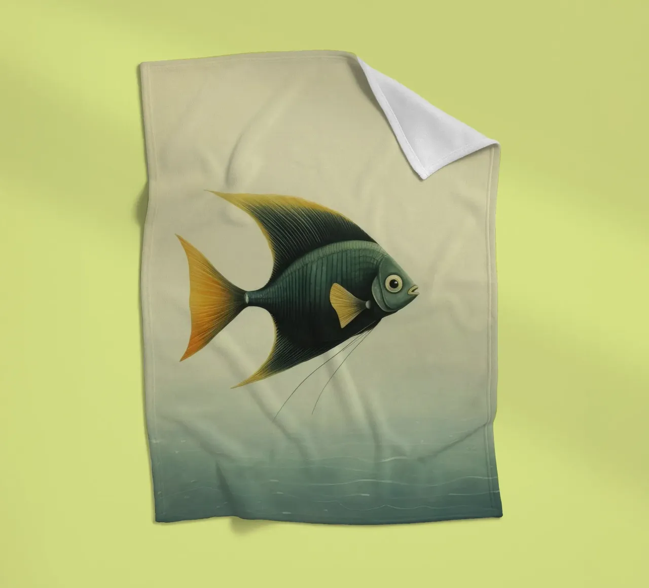 Pesce angelo minimo 4 coperta in pile da Minimal Animal Art