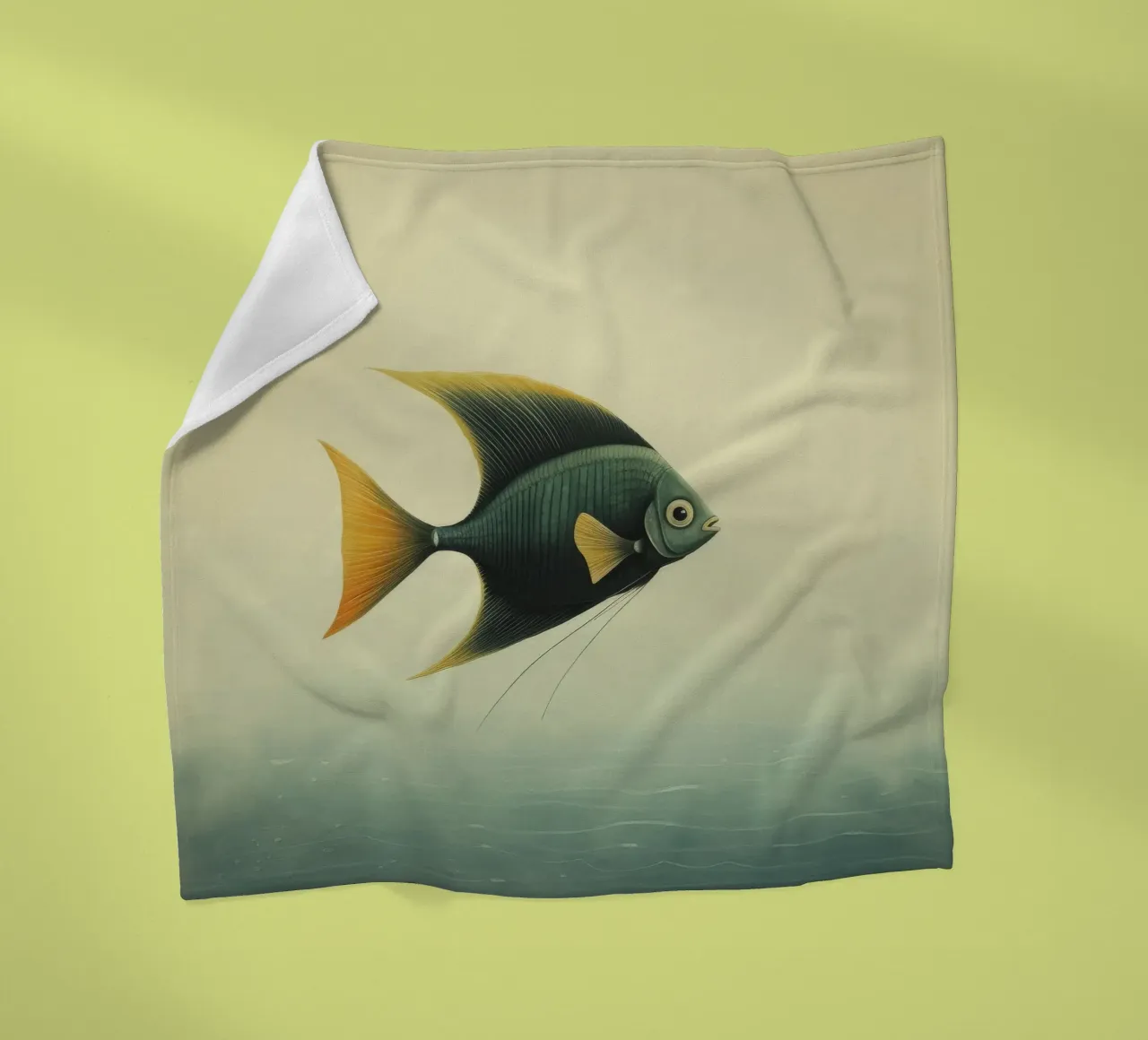 Pesce angelo minimo 4 coperta in pile da Minimal Animal Art