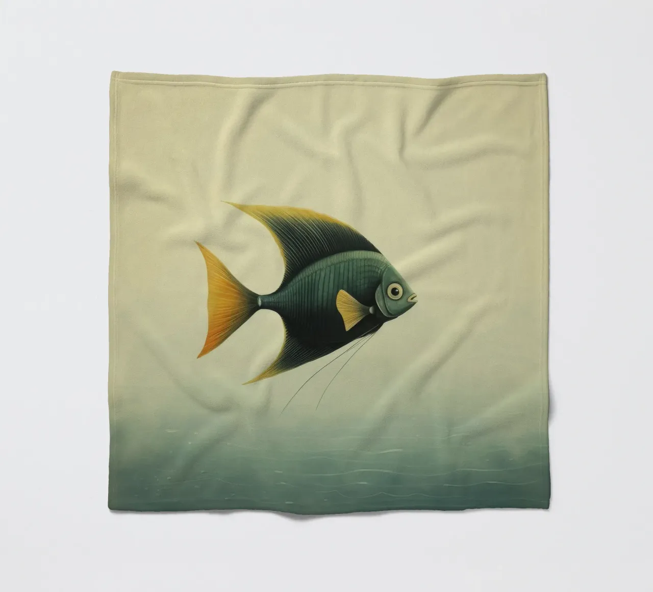 Pesce angelo minimo 4 coperta in pile da Minimal Animal Art