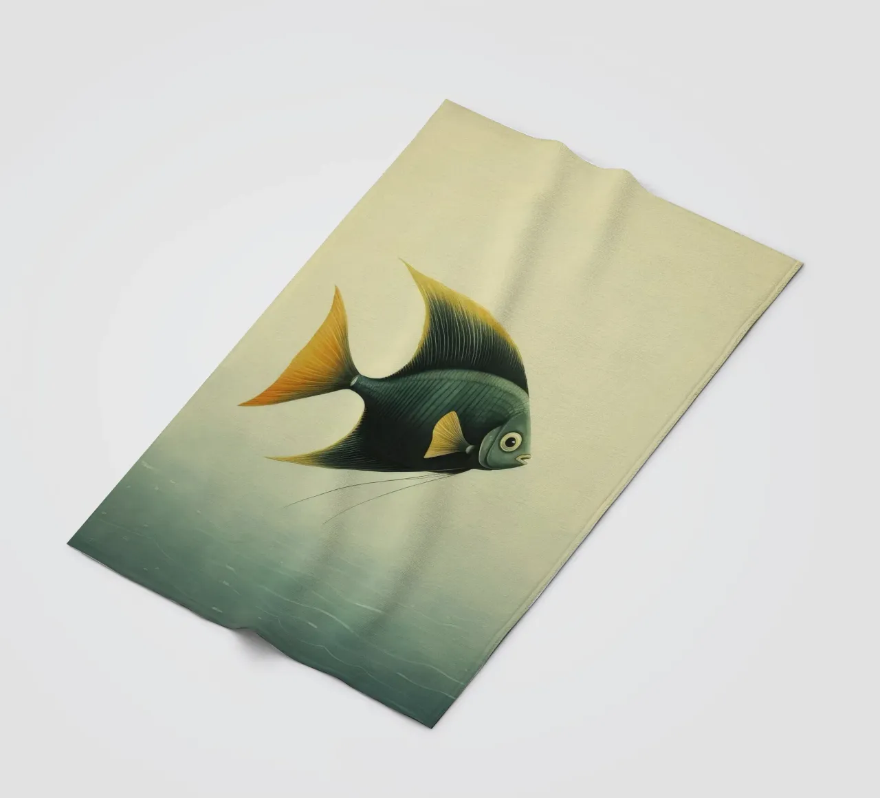 Pesce angelo minimo 4 coperta in pile da Minimal Animal Art