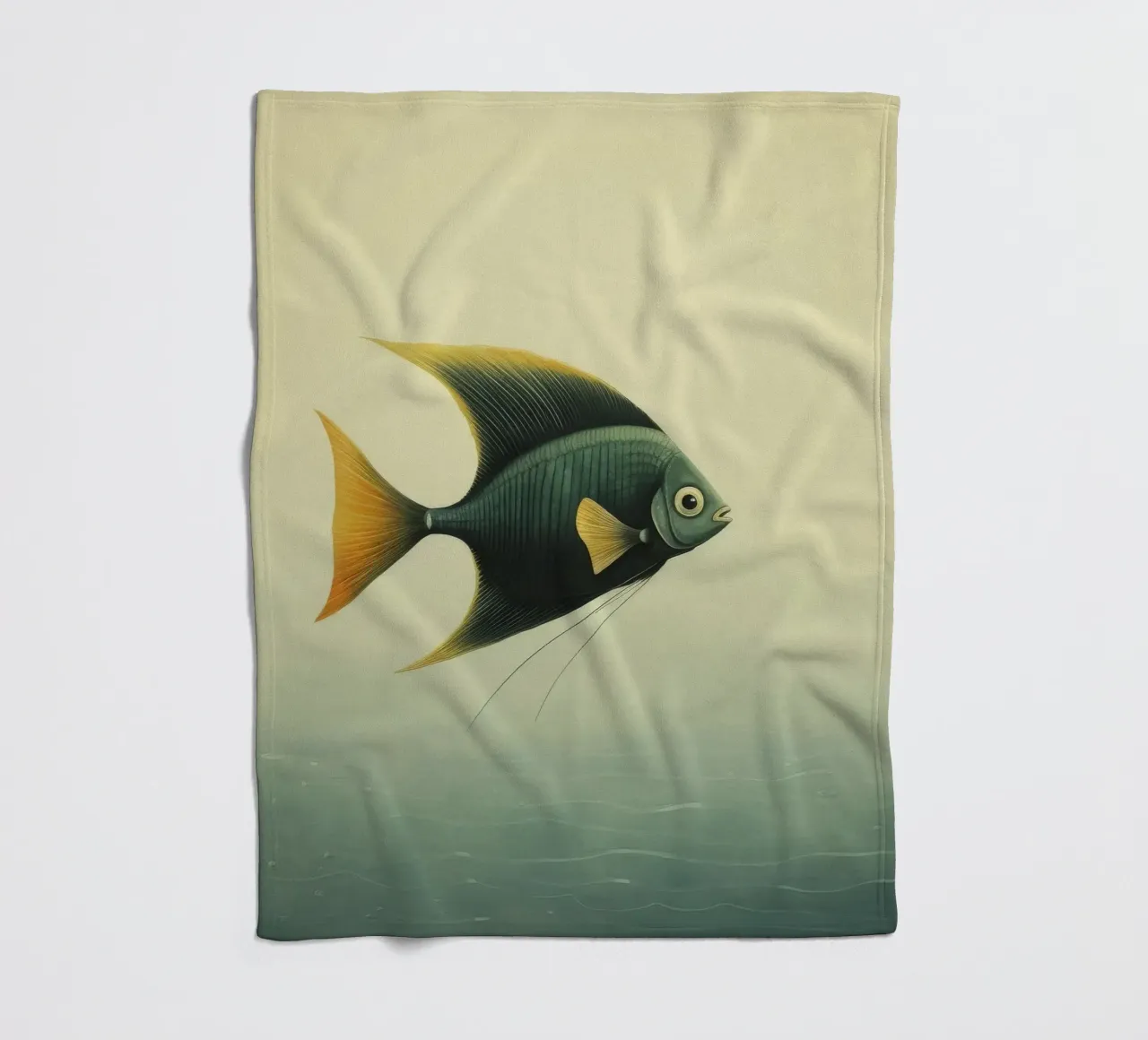 Pesce angelo minimo 4 coperta in pile da Minimal Animal Art