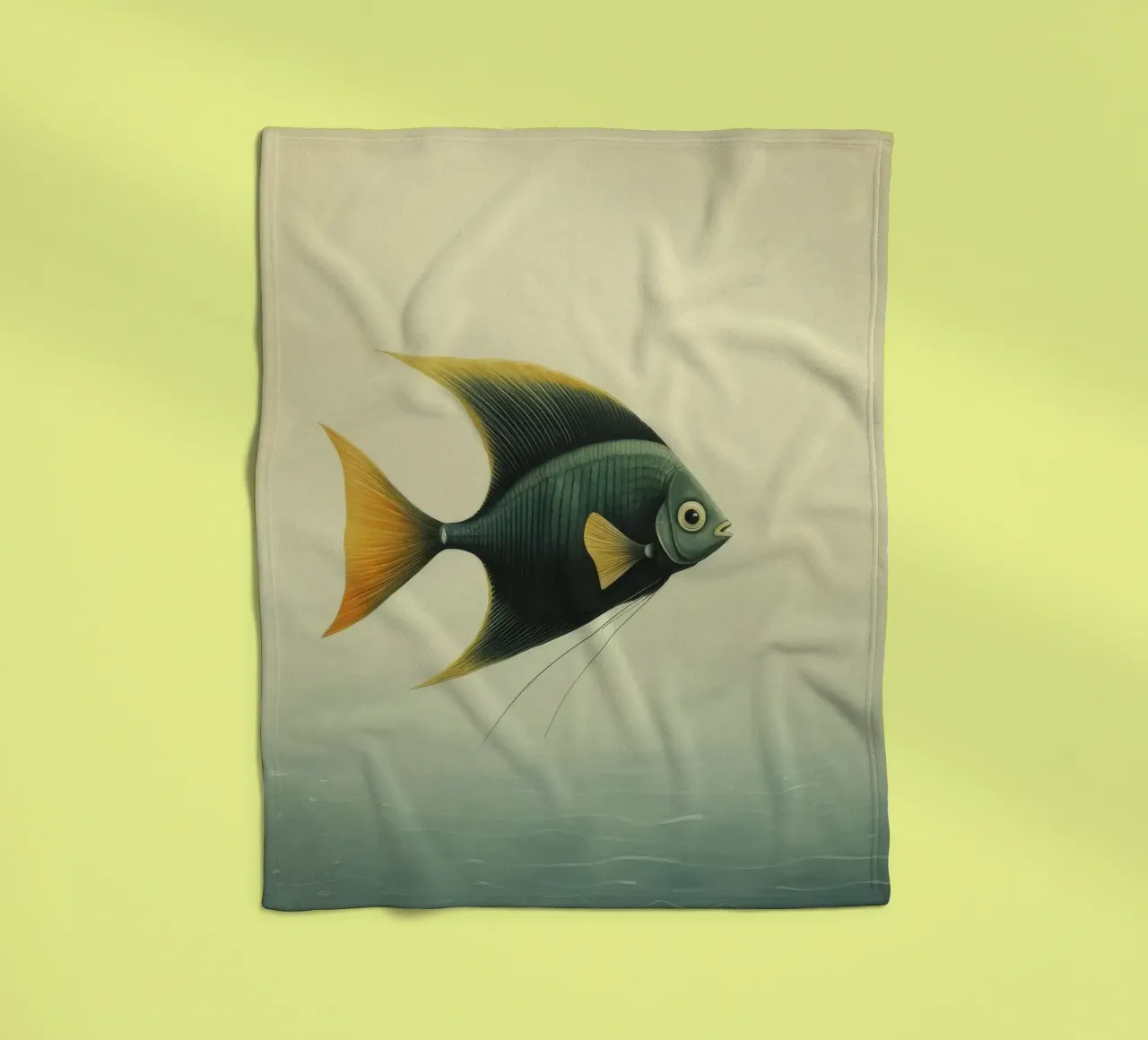 Pesce angelo minimo 4 coperta in pile da Minimal Animal Art