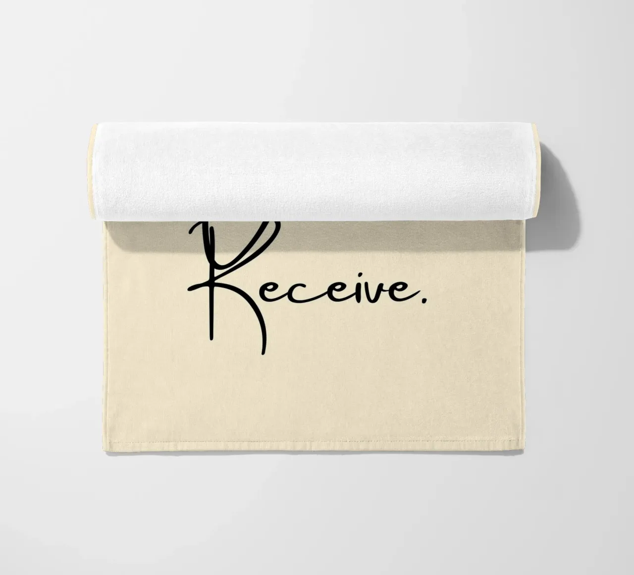 Dream, Believe, Receive | Handwritten Typography Print telo mare da PrintCessStudio