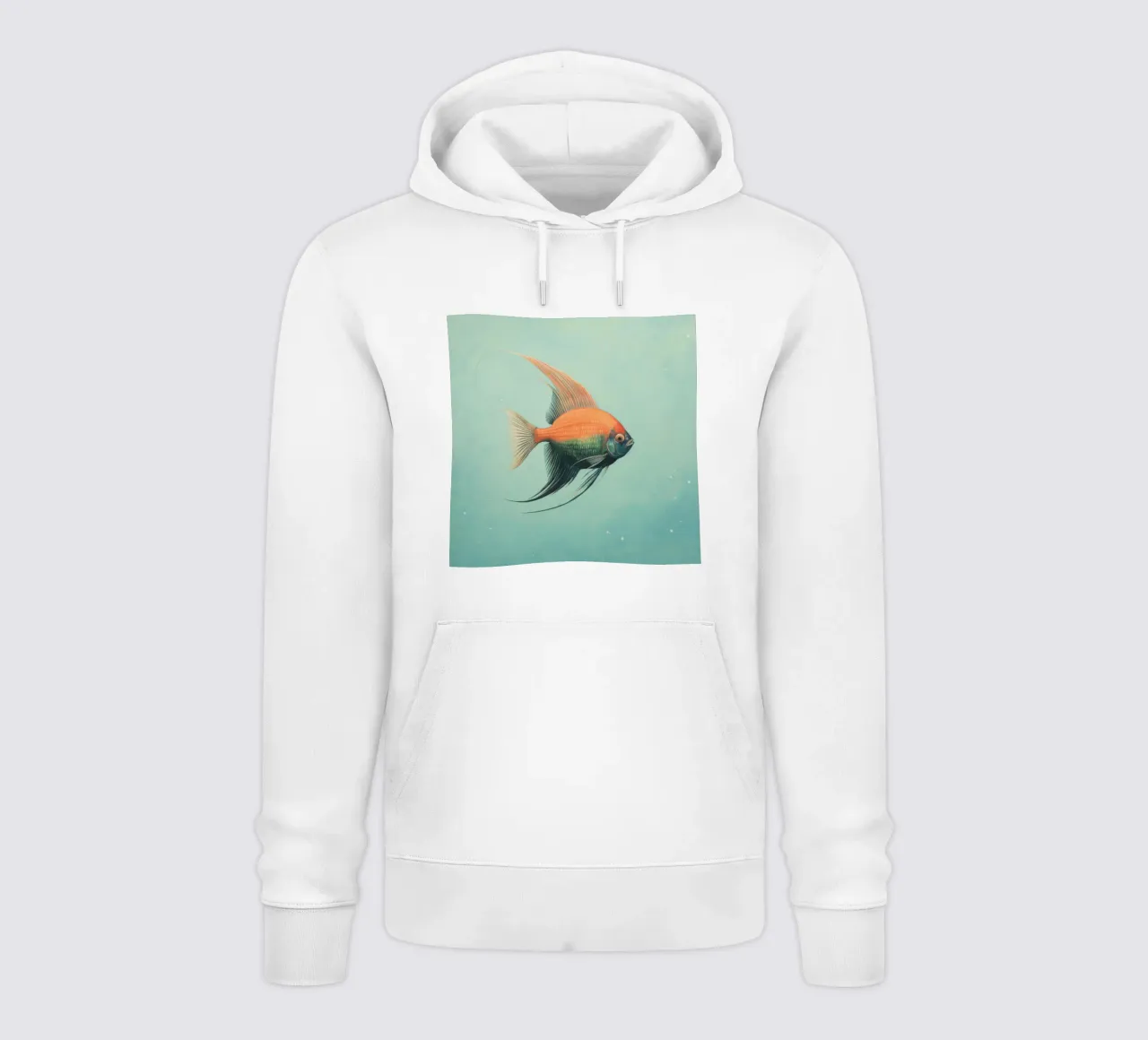 Pesce angelo minimo 1 felpa con cappuccio da Minimal Animal Art