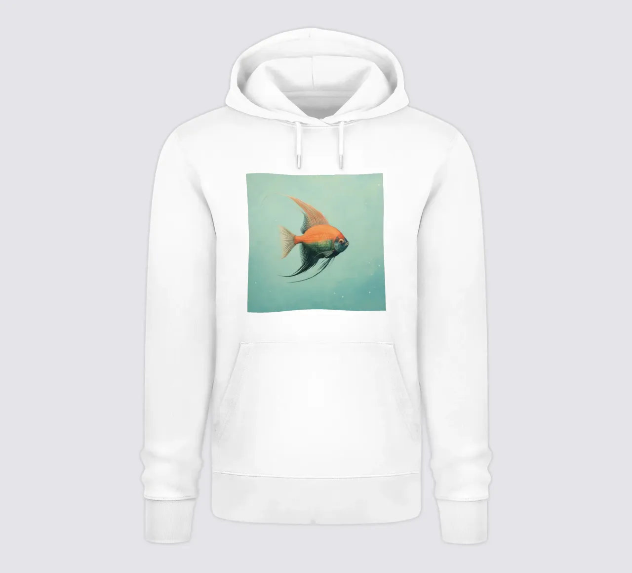Pesce angelo minimo 1 felpa con cappuccio da Minimal Animal Art