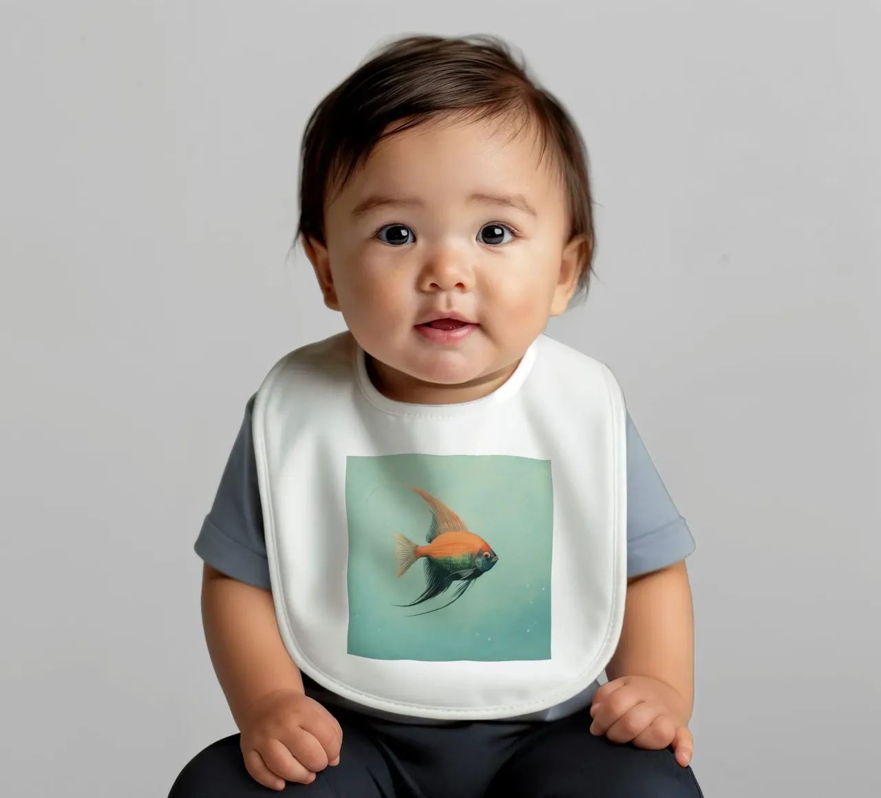 Pesce angelo minimo 1 bavaglino da Minimal Animal Art