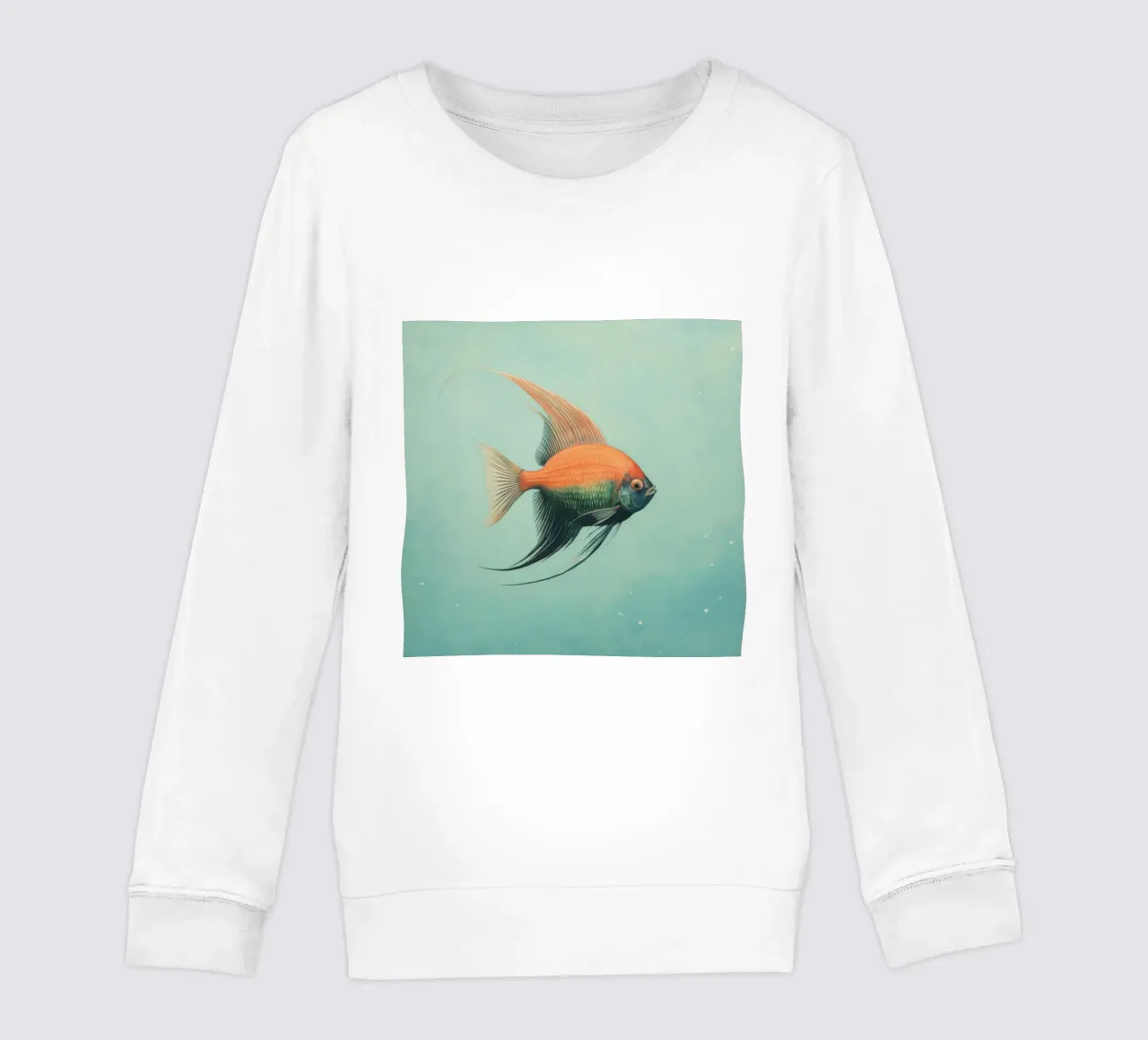 Pesce angelo minimo 1 felpa bambino da Minimal Animal Art