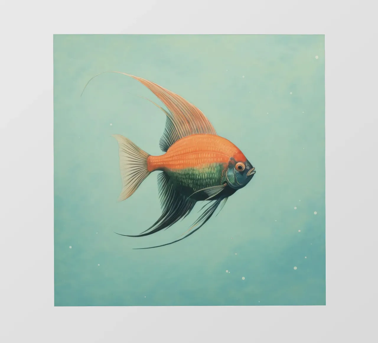 Pesce angelo minimo 1 pellicola backlit da Minimal Animal Art