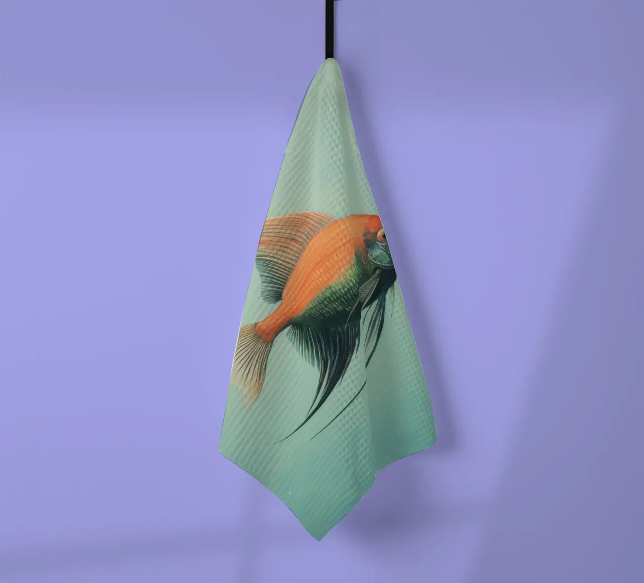 Pesce angelo minimo 1 canovaccio da cucina da Minimal Animal Art