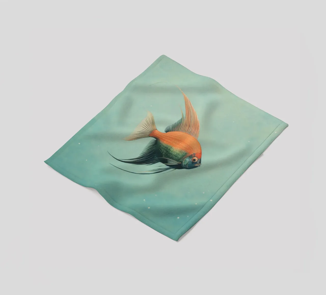 Pesce angelo minimo 1 coperta in pile da Minimal Animal Art